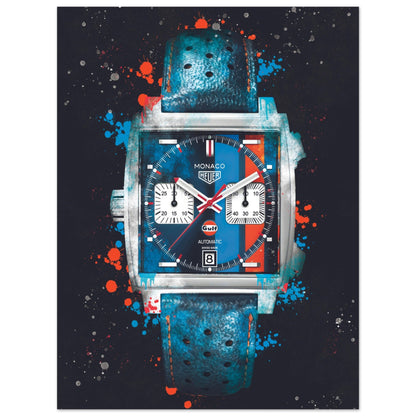 Tag Heuer Monaco "Gulf" Edition Poster Black - Watcheez