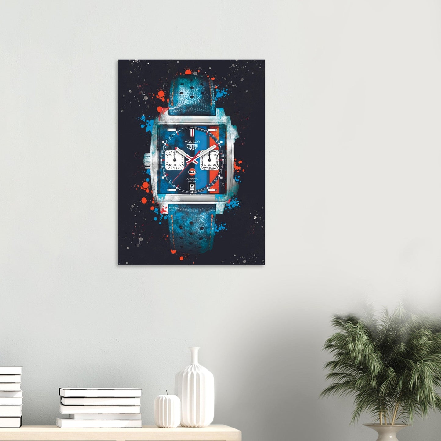 Tag Heuer Monaco "Gulf" Edition Poster Black - Watcheez