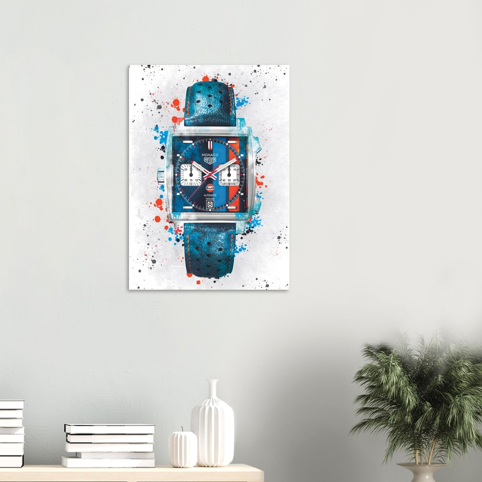 Tag Heuer Monaco "Gulf" Edition Poster White - Watcheez